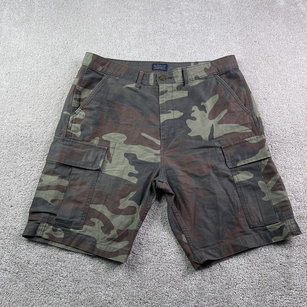 Levis Shorts Mens 34 Brown Green Camo Cargo Ripstop Utility Workwear Dad